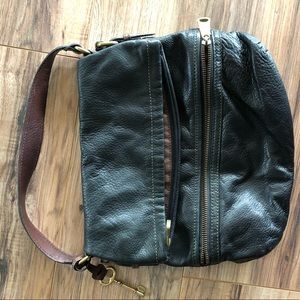 Black Explorer fold over Fossil purse